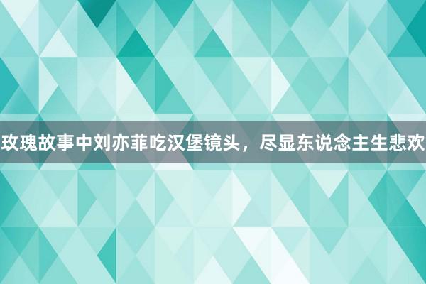 玫瑰故事中刘亦菲吃汉堡镜头，尽显东说念主生悲欢